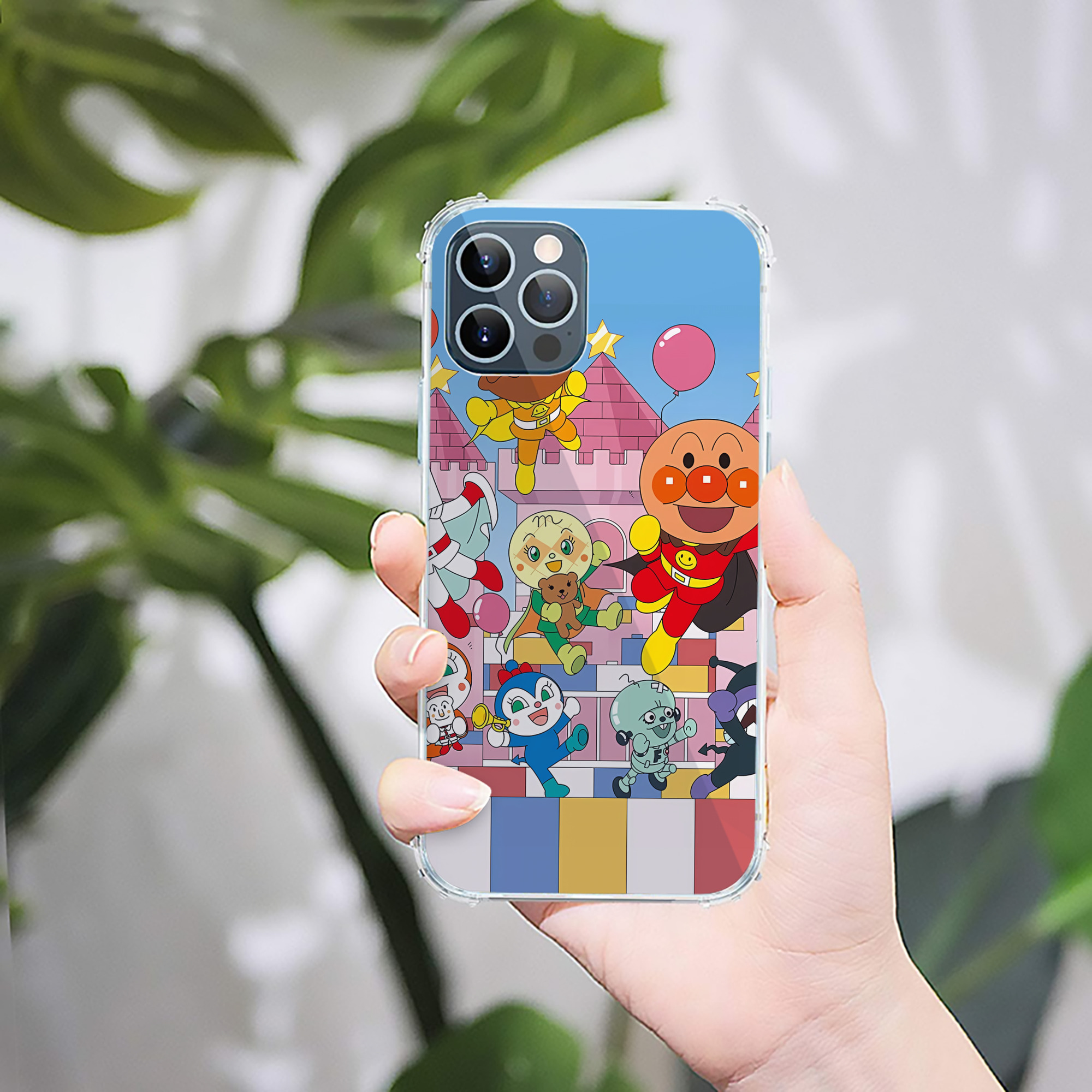 （画像用） アンパンマン Anpanman 【iPhone 12シリーズ対応】透明スマホケース（クリアソフトケース）